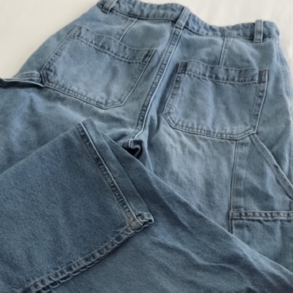 H&M High Rise Painters Carpenters Wide Leg Bootcut Denim Jeans